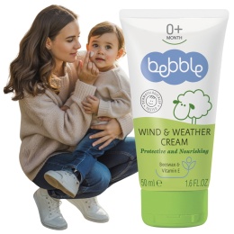 Krem ochronny dla dzieci Bebble na wiatr chłód witamina E D-pantenol 50 ml