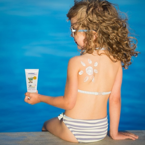 Krem z filtrem SPF50 50 dla dzieci Linomag witamina E olej lniany 6m+ 50ml