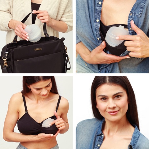 Laktator Babyono Milk Me do stanika muszlowy kolektor bez użycia rąk 60 ml