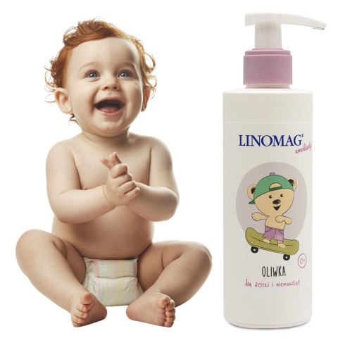 Linomag Oliwka dla niemowląt do pielęgnacji skóry i masażu 0+ 200ml