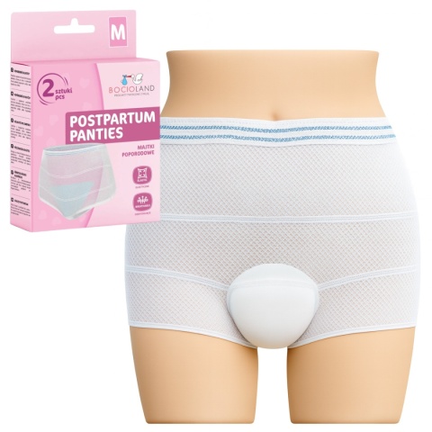 Majtki poporodowe Bocioland wielorazowe bezszwowe 85-90 cm M 2pak
