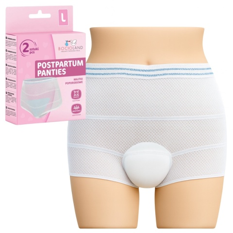 Majtki poporodowe Bocioland wielorazowe bezszwowe 91-96 cm L 2pak