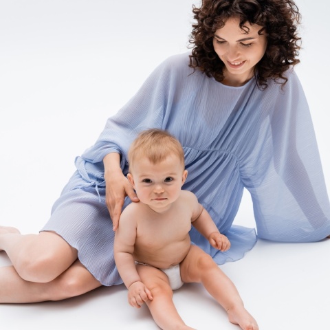 Majtki poporodowe Bocioland wielorazowe bezszwowe 91-96 cm L 2pak