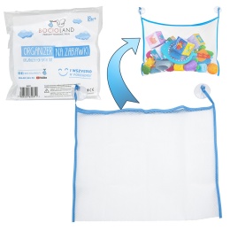 Organizer na zabawki kąpielowe Bocioland do łazienki na przyssawki 35x44 cm