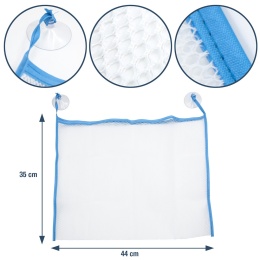 Organizer na zabawki kąpielowe Bocioland do łazienki na przyssawki 35x44 cm