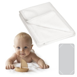 Prześcieradło z gumką Bocioland nieprzemakalne bawełniane frotte 120x60