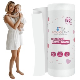 Ręczniki jednorazowe Bocioland dla niemowląt 23 x 20 cm 100% bawełny 50 szt