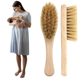 Szczotka do włosów dla niemowląt na ciemieniuchę ze szczeciny Bocioland