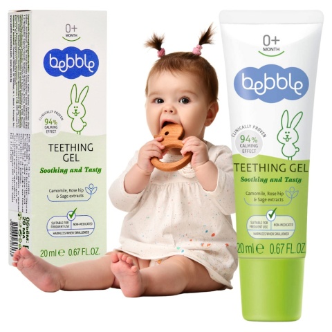 Żel na ząbkowanie Bebble znieczulający z ksylitolem bez fluorku 20 ml