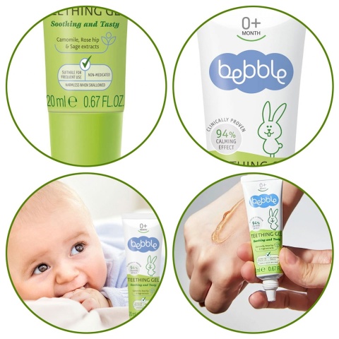 Żel na ząbkowanie Bebble znieczulający z ksylitolem bez fluorku 20 ml