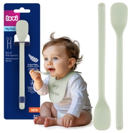 Łyżeczka Lovi pierwsza do karmienia dla niemowląt do nauki 2 szt. zielona