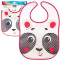 Śliniak fartuszek Canpol Babies ceratkowy zmywalny na rzep szary miś 6+
