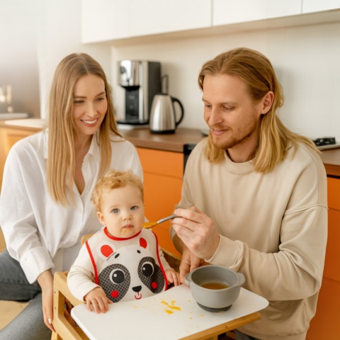 Śliniak fartuszek Canpol Babies ceratkowy zmywalny na rzep szary miś 6+