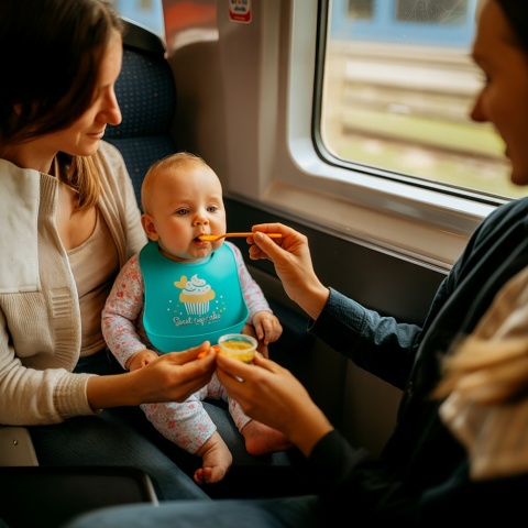 Śliniak silikonowy Canpol z kieszenią regulowany zapinany turkusowy 4+