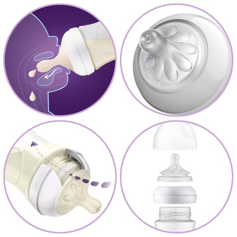 Smoczek Avent do butelki szeroki do kaszek Philips Natural Response 6+ 2pak