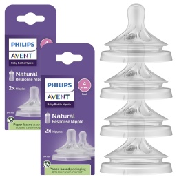 Smoczek Avent do butelki szeroki średni Philips Natural Response 3+ 4pak