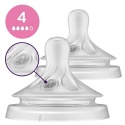 Smoczek Avent do butelki szeroki średni Philips Natural Response 3+ 4pak