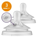Smoczek Avent do butelki szeroki wolny Philips Natural Response 1+ 2pak