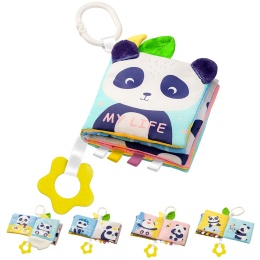 Książeczka sensoryczna Babyono kontrastowa z gryzakiem i wypustkami My Life