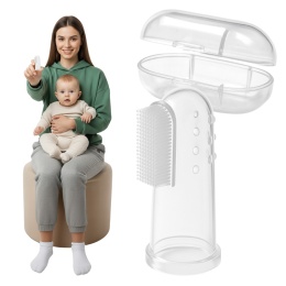 Szczoteczka do zębów i dziąseł silikonowa masażer dla niemowląt Bocioland