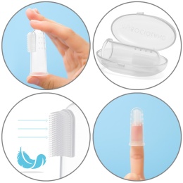 Szczoteczka do zębów i dziąseł silikonowa masażer dla niemowląt Bocioland