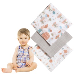 Pieluchy bambusowe Babyono pieluszki 70x70 antybakteryjne miękkie x3 szare