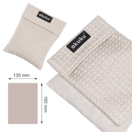 Termofor z pestek wiśni Akuku zimny ciepły kompres na kolkę bóle beżowy