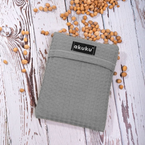 Termofor z pestek wiśni Akuku zimny ciepły kompres na kolkę bóle szary