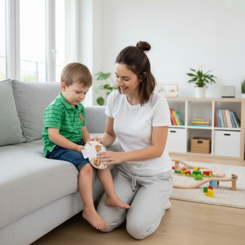 Termofor z pestek wiśni Bocioland kompres ciepło zimno 180g Leniwiec