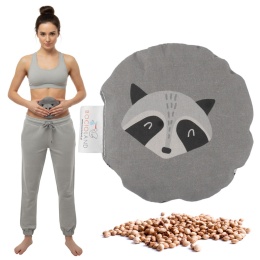 Termofor z pestek wiśni Bocioland kompres ciepło zimno 180g Szary Szop