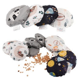 Termofor z pestek wiśni Bocioland kompres ciepło zimno 180g Szary Szop