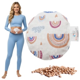 Termofor z pestek wiśni Bocioland kompres ciepło zimno 180g Tęcza