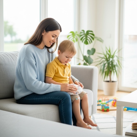 Termofor z pestek wiśni Bocioland kompres ciepło zimno 180g Tęcza