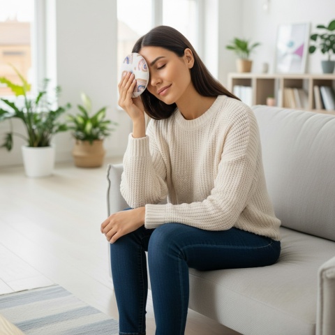 Termofor z pestek wiśni Bocioland kompres ciepło zimno 180g Tęcza