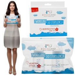 Torebki do sterylizacji butelek smoczków woreczki Bocioland 23x29 cm 5 szt.