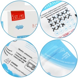 Torebki do sterylizacji butelek smoczków woreczki Bocioland 23x29 cm 5 szt.