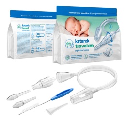 Aspirator do nosa Katarek Travel 2w1 do odkurzacza i do ust dla niemowląt