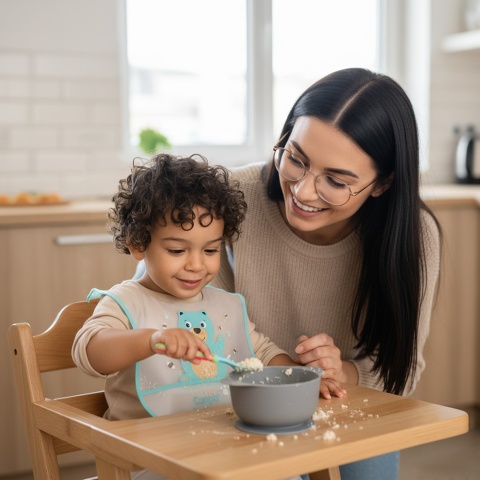 Śliniak miękki wiązany Canpol zmywalny z kieszonką niebieski miś 6+