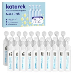 Sól fizjologiczna Katarek NaCl 0,9% ampułki do inhalacji dla dzieci 10x5 ml