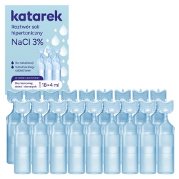 Sól hipertoniczna Katarek NaCl 3% do nebulizacji dla niemowląt 18 x 4 ml