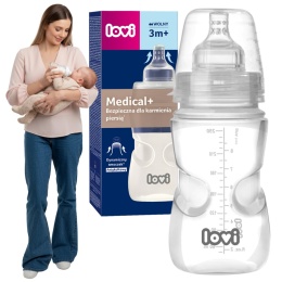 Butelka Lovi antykolkowa do karmienia Supervent średni przepływ 250 ml 3+