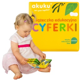 Książeczka sensoryczna Akuku edukacyjna miękka do wody cyferki zwierzątka