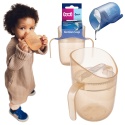 LOVI Kubek treningowy do nauki picia z uchwytami Genius 150 ml 6+ beżowy