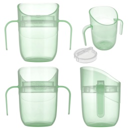 LOVI Kubek treningowy do nauki picia z uchwytami Genius 150 ml 6+ zielony