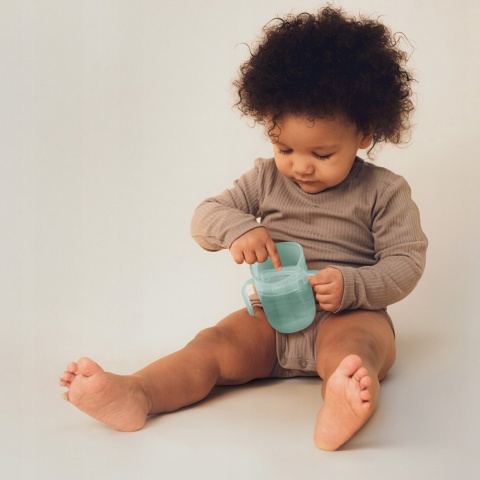 LOVI Kubek treningowy do nauki picia z uchwytami Genius 150 ml 6+ zielony