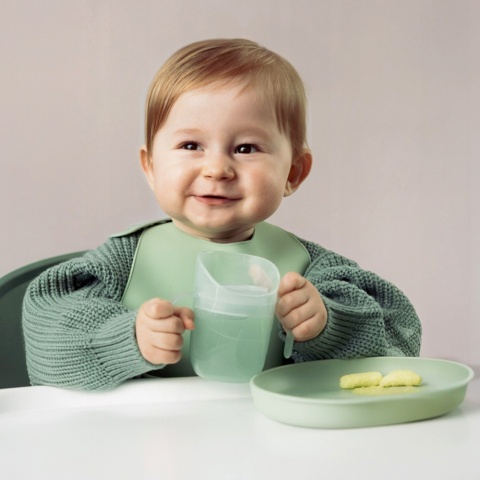 LOVI Kubek treningowy do nauki picia z uchwytami Genius 150 ml 6+ zielony