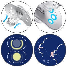 Smoczek LOVI uspokajający symetryczny silikon etui 18m+ 2pak 22/934boy