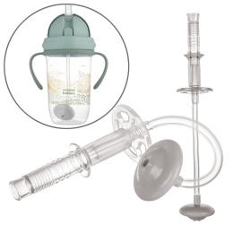 Ustnik rurka słomka z odważnikiem do bidonu Canpol wymienna 1 szt. szara