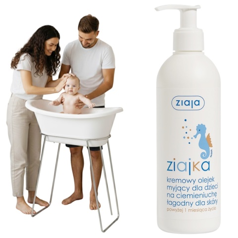Olejek na ciemieniuchę kremowy myjący dla niemowląt delikatny Ziajka 300 ml