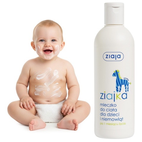 Mleczko do skóry niemowląt i dzieci krem nawilżający łagodzący wegański 1m+